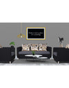 Adorn India Exclusive Two Tone Alita Compact 3-1-1 Sofa Set (Dark Grey & Black)