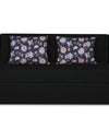 Adorn India Easy Highback Three Seater Sofa Cum Bed Floral 5' x 6' (Black)