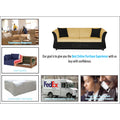 Adorn India Acura 3 Seater Sofa(Beige & Black)