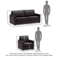 Adorn India Exclusive Flavio Leatherette 3-1-1 Sofa Set (Brown)