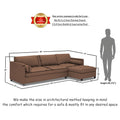 Adorn India Alexander L Shape 7 Seater Sofa Set with Ottoman Puffy RHS (Camel) (3 Year Warranty)