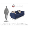 Adorn India Alita 3 Seater Compact Sofa (Blue)