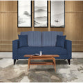 Adorn India Hector Stripes 2 Seater Sofa (Blue) Martin Plus (3 Year Warranty)