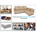 New Straight Line Modular 5 Seater Sofa Set (Beige) - Wood