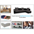 Adorn India adillac 5 Seater Corner Sofa (Right Side, Grey & Black)
