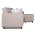Adorn India Monteno L Shape 4 Seater Sofa Set (Beige) (3 Year Warranty)