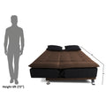 4 Seater Sofa Cum Bed Exclusive Two Tone Arden 4x6(Brown & Black)