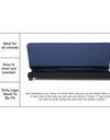Adorn India Exclusive Two Tone Blake Three Seater Sofa Cum Bed (Blue & Black)