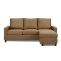 Adorn India Daffodil Three Seater Modular Sofa (Camel)
