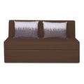 Adorn India Easy Highback Three Seater Sofa Cum Bed Wave 5' x 6' (Brown) (1 Year Warranty)