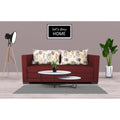 3 Seater Sofa Cum Bed Straight line (Maroon), Wood, Foam