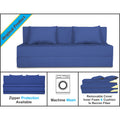 Adorn India Easy Three Seater Sofa Cum Bed Alyn 6'x 6' (Dark Blue)