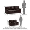 Adorn India Exclusive Rosina Leatherette 3+2 Sofa Set (Dark Brown)