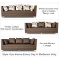 Adorn India Alica Three Seater Sofa (Camel)