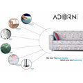 Adorn India Roselyn Wood 3-Person Sofa Cum Bed (Blue)