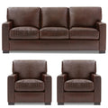 Adorn India Exclusive Rosina Leatherette 3-1-1 Sofa Set (Light Brown)