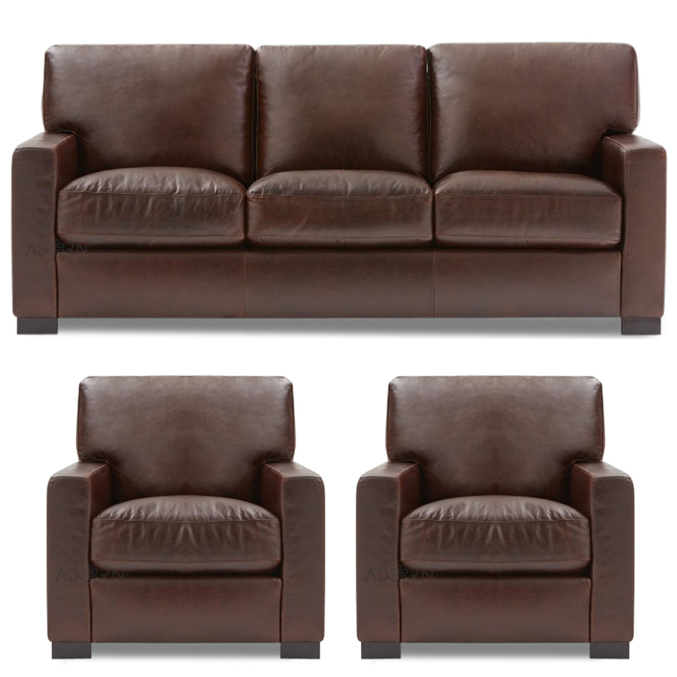 Exclusive Rosina Leatherette 3-1-1 Sofa Set (Light Brown)