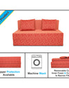 Adorn India Easy Two Seater Sofa Cum Bed Poly Cotton 4'X6' (Rust)