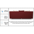 Adorn India Alica 3 Seater Sofa (Maroon), Wood, Foam