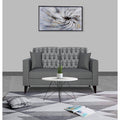 Adorn India Parker Leaf 2 Seater Sofa (Grey) Martin Plus (3 Year Warranty)