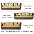 Adorn India Exclusive Two Tone Alica Three Seater Sofa (Brown & Beige), Wood, Foam