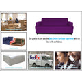 Adorn India Aleena 3 Seater Sofa(Dark Purple)
