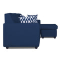 Adorn India Monteno L Shape 4 Seater Sofa Set (Blue) (3 Year Warranty)