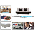 Adorn India Berry 3 Seater Sofa Cum Bed Digitel Print (Grey & Black)