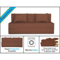 3 Seater Sofa Cum Bed Easy Alyn 5x6 (Brown)