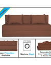 Adorn India Easy Three Seater Sofa Cum Bed Alyn 5'x 6' (Brown)