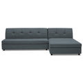 Adorn India Atlas Modular Sofa Set (Dark Grey)(3 Year Warranty)