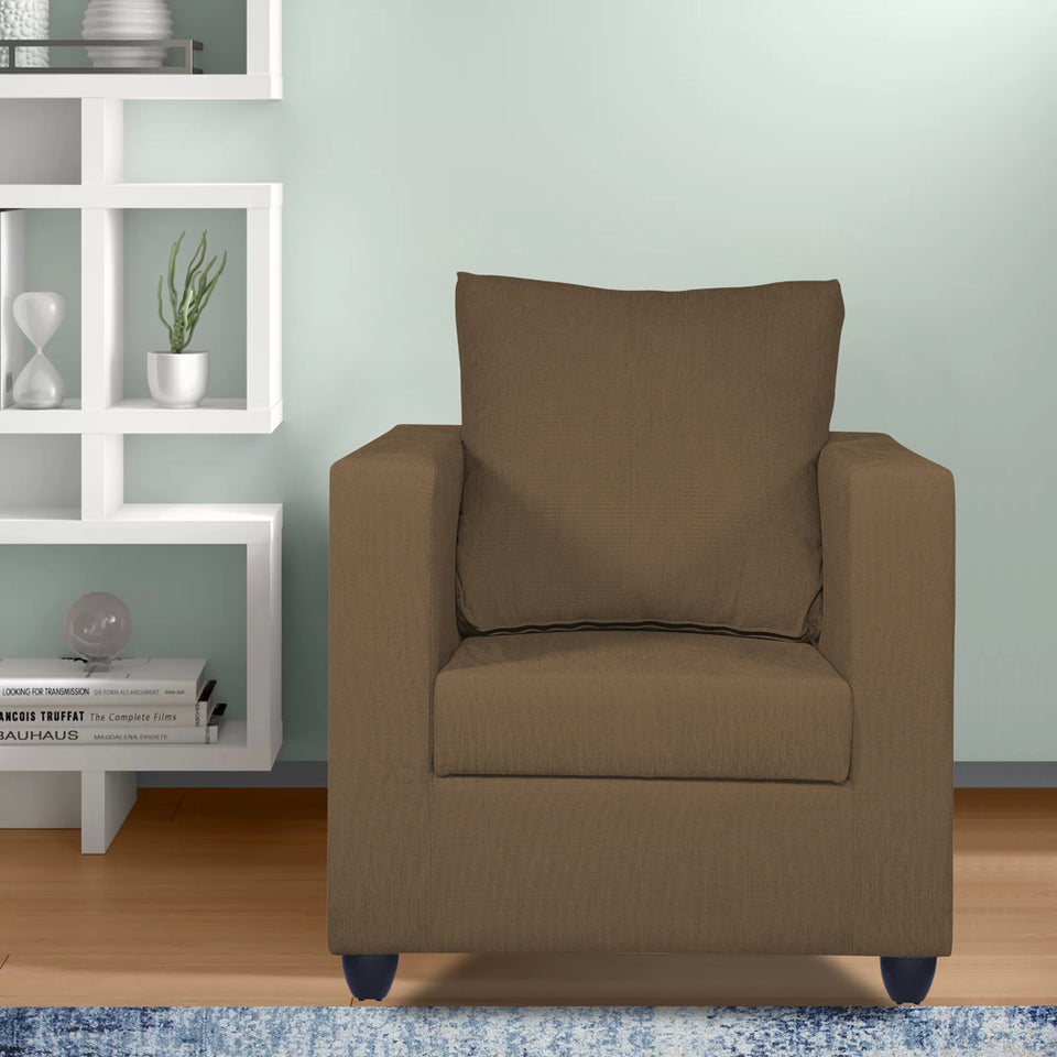 Zink 1 Seater Sofa (Brown)