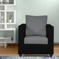 Zink 1 Seater Sofa (Grey & Black)
