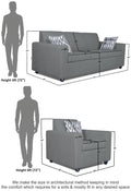 Adorn India Monteno 3-1-1 5 Seater Sofa Set (Grey) (3 Year Warranty)