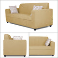 Adorn India Rio Highback 3 Seater Sofa (Beige) (3 Year Warranty)