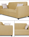Adorn India Rio Highback 3 Seater Sofa (Beige)