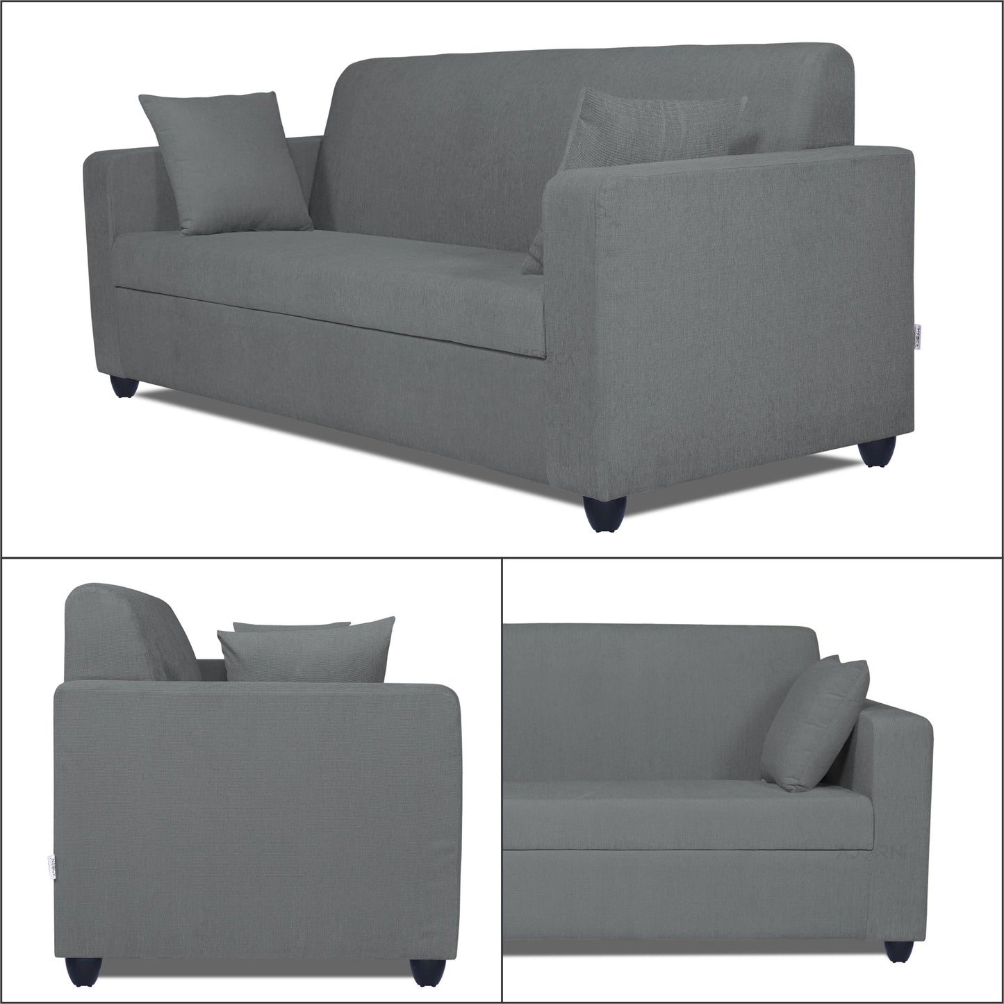 Adorn India Rio Decent 3-1-1 5 Seater Sofa Set (Grey)