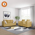 Zink Straight Line 3-1-1 5 Seater Sofa Set (Beige)