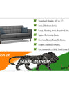 Adorn India Chilly 6 Seater 3+2+1 Fabric Sofa Set (Grey)