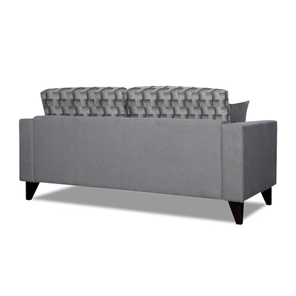 Adorn India Berlin Bricks 3 Seater Sofa (Grey) Martin Plus