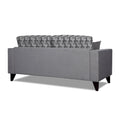 Adorn India Berlin Bricks 3 Seater Sofa (Grey) Martin Plus (3 Year Warranty)