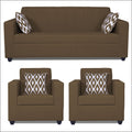 Rio HighBack 3+1+1 5 Seater Sofa Set (Brown)