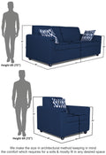 Adorn India Monteno 3-1-1 5 Seater Sofa Set (Blue) (3 Year Warranty)