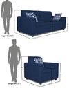 Adorn India Monteno 5 Seater 3-1-1 Sofa Set (Blue)