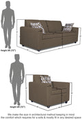 Adorn India Monteno 3-1-1 5 Seater Sal Sofa Set (Brown) (3 Year Warranty)