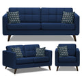 Adorn India Chilly 6 Seater 3+2+1 Fabric Sofa Set (Blue) (3 Year Warranty)