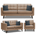Adorn India Chilly 6 Seater 3+2+1 Fabric Sofa Set (Beige) (3 Year Warranty)