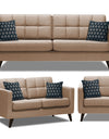 Adorn India Chilly 6 Seater 3+2+1 Fabric Sofa Set (Beige)