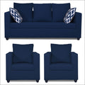 Zink Straight Line 3-1-1 5 Seater Sofa Set (Blue)
