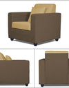 Adorn India Rio Decent 3-1-1 5 Seater Sofa Set (Brown & Beige)